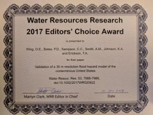 Water Resources Research 2017 Editors' Choice Award