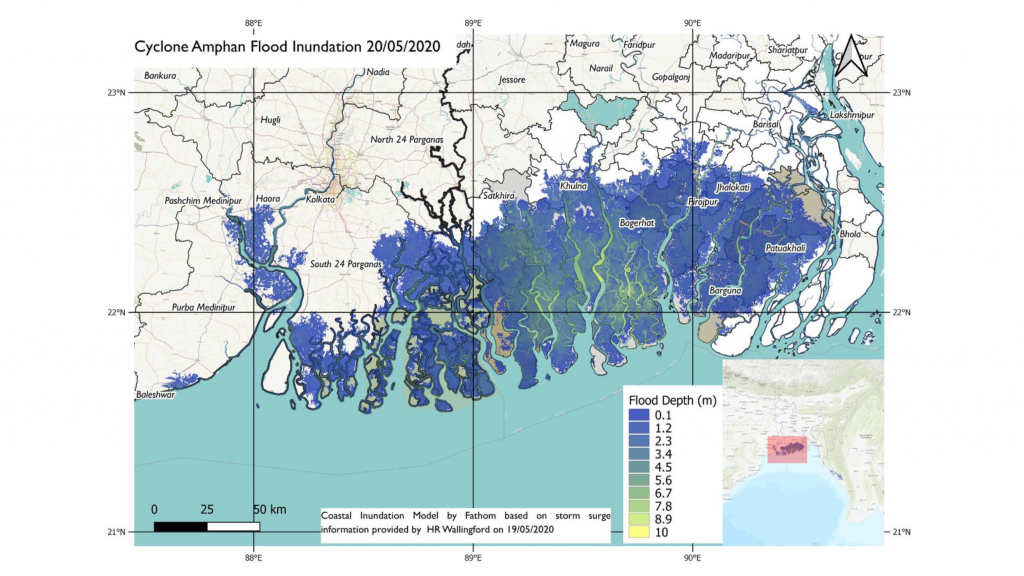 Pre-event emergency flood bulletin, provided to the FCDO in anticipation of Cyclone Amphan