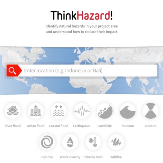 ThinkHazard! web page