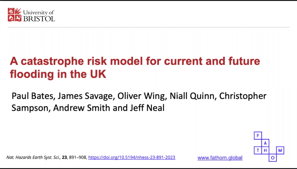 Video thumbnail - catastrophe risk model for current and future flooding un the UK